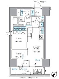PARKAXIS東日本橋 2DKの間取図画像