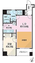 MAISONDE日本橋久松町 1LDKの間取図画像