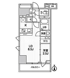 テラス森下 1LDKの間取図画像