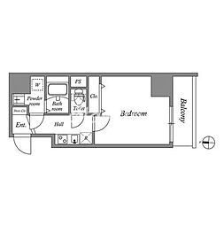 GRANPASEO菊川2 1Kの間取図画像