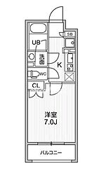 OrchidResidence東日本橋 1Kの間取図画像