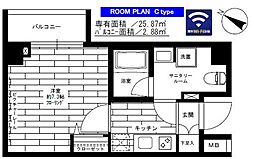 グランドコンシェルジュ日本橋水天宮 1Kの間取図画像