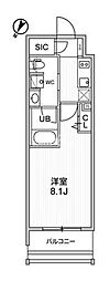 ステージグランデ日本橋人形町 1Kの間取図画像
