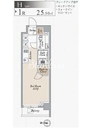 オーキッドレジデンス住吉 ワンルームの間取図画像