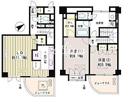 ラピュータ 2LDKの間取図画像