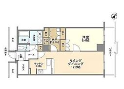 トルナーレ日本橋浜町トルナーレタワー 1SLDKの間取図画像