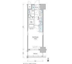 Urbanex深川住吉 1Kの間取図画像