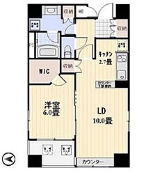 プロスペクト日本橋小網町 1LDKの間取図画像