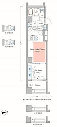 アーバネックス日本橋馬喰町 1LDKの間取図画像