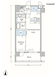 Urbanex森下2 1LDKの間取図画像
