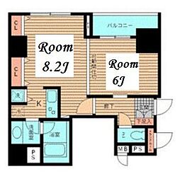 HF日本橋レジデンス 1LDKの間取図画像