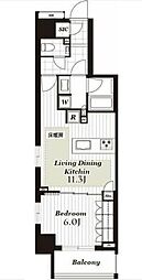 オープンレジデンシア日本橋馬喰町 1LDKの間取図画像