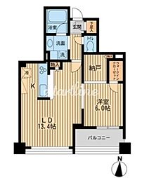 プロスペクト森下 1LDKの間取図画像