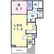 サンフラワー　Ｂ 101 ｜ 長野県千曲市大字粟佐1140-1（賃貸アパート1LDK・1階・37.13㎡） その2