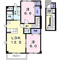 アルカンシェル　Ｂ 203 ｜ 長野県埴科郡坂城町大字上平1456-1（賃貸アパート2LDK・2階・67.67㎡） その2