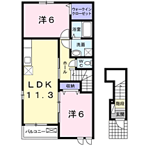 グレイスコーワ　Ａ 201 ｜ 長野県上田市小泉1041（賃貸アパート2LDK・2階・57.26㎡） その2