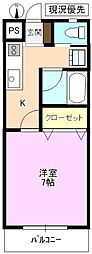 ソフィアM 1Kの間取図画像