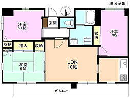 モアグレース16 3LDKの間取図画像