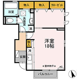 リジェ ワンルームの間取図画像