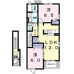 クラシック2 2LDKの間取図画像