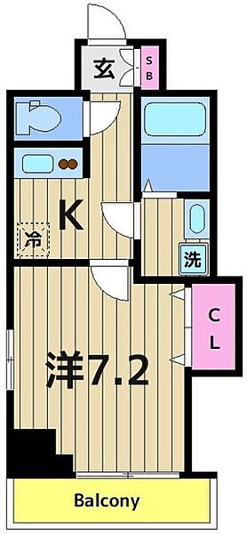 シエロ西竹の塚 404｜東京都足立区西竹の塚２丁目(賃貸マンション1K・4階・26.72㎡)の写真 その2