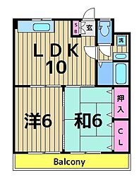 PHS 2LDKの間取図画像