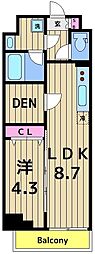 足立区西新井栄町3丁目マンション 1SLDKの間取図画像