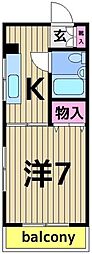 ヴィラパルフェ 1Kの間取図画像