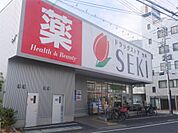 ドラッグストアセキ　本木店（458m）