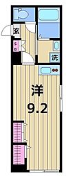 MSセレア ワンルームの間取図画像
