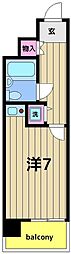 ライオンズマンション千住桜木 ワンルームの間取図画像