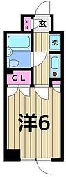 祐天寺秀永ビル 1Kの間取図画像