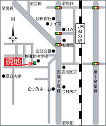 秋田市下新城中野字街道端西　土地