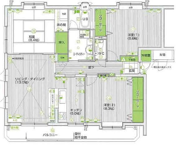 間取りを拡大表示