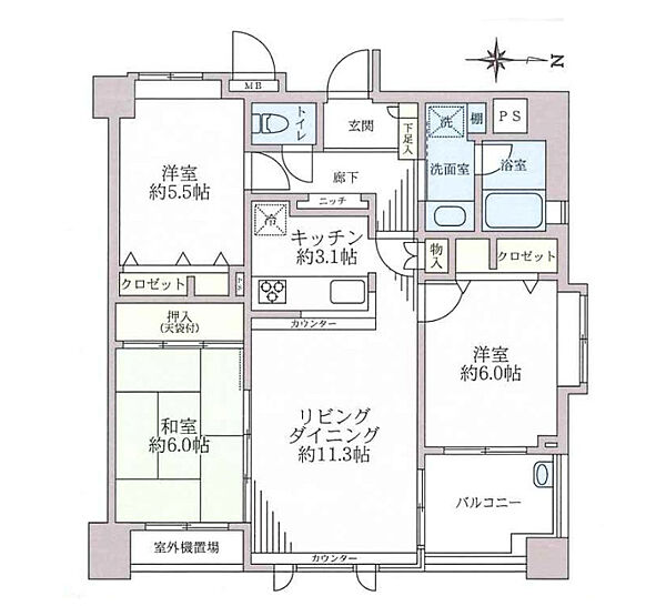 間取りを拡大表示