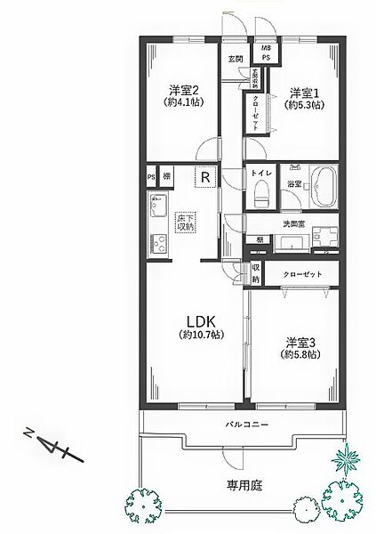 間取りを拡大表示
