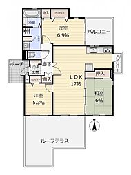 ガーデンシティコートA街区 3LDKの間取図画像