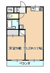 FORTUNATE 1LDKの間取図画像