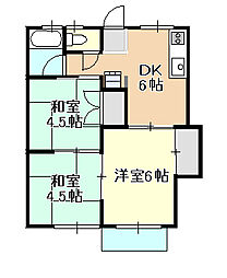 ピア倉田 3DKの間取図画像