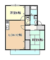 パルフェF 2LDKの間取図画像
