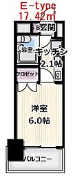 マイルストン東久留米 1Kの間取図画像