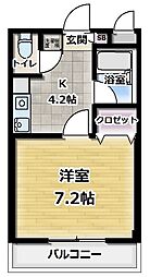 ハイム・ハーモニー 1Kの間取図画像