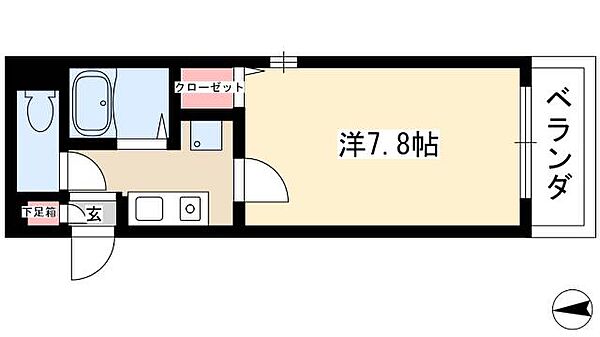 はあとTWO2002 ｜愛知県名古屋市中村区中村町2丁目(賃貸マンション1K・3階・24.00㎡)の写真 その2