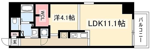 SK BUILDING-901 ｜愛知県名古屋市中村区佐古前町(賃貸マンション1LDK・5階・40.42㎡)の写真 その2