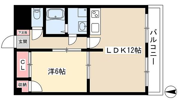 アクシスコート ｜愛知県名古屋市中村区鳥居西通1丁目(賃貸マンション1LDK・2階・42.00㎡)の写真 その2