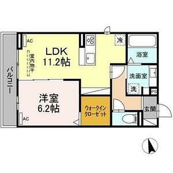 セレスティア荒子四丁目 ｜愛知県名古屋市中川区荒子4丁目(賃貸アパート1LDK・2階・45.34㎡)の写真 その2