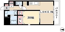 ディアコートKII 1階1LDKの間取り