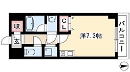 ベレーサ築地口ステーションタワー ワンルームの間取図画像