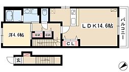 エイム・ラ・ボワ 1LDKの間取図画像