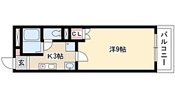ガーデンハウス 1Kの間取図画像